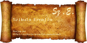 Szikula Ernella névjegykártya